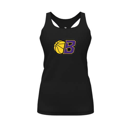 [CUS-DFW-RCBK-PER-BLK-FYS-LOGO2] Racerback Tank Top (Female Youth S, Black, Logo 2)