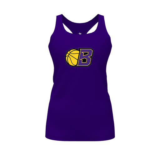 [FT0TRBPP-FYS-LOGO2] Decker Racerback Tank Top (Female Youth S, Purple, Logo 2)