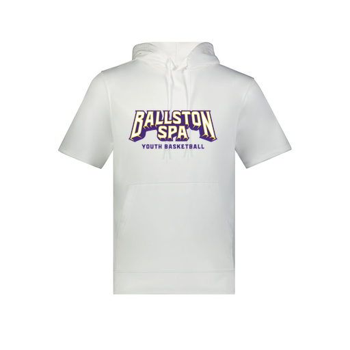 [6871.005.S-LOGO3] Men's Dri Fit Short Sleeve Hoodie (Adult S, White, Logo 3)