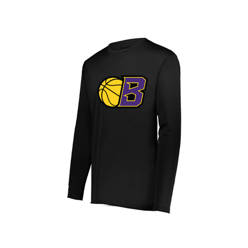 [222822.080.XS-LOGO2] Men's LS Smooth Sport Shirt (Adult XS, Black, Logo 2)