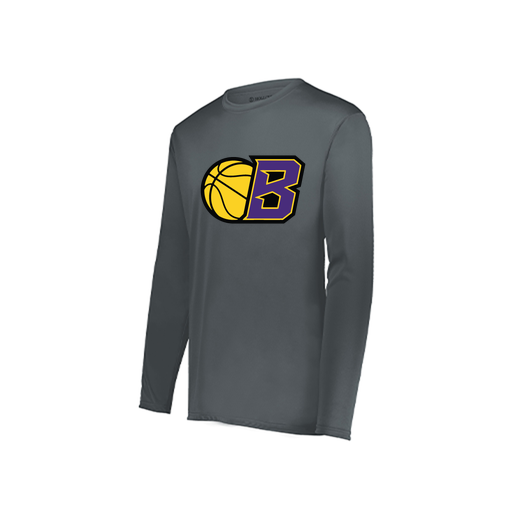 [222822.059.XS-LOGO2] Men's LS Smooth Sport Shirt (Adult XS, Gray, Logo 2)