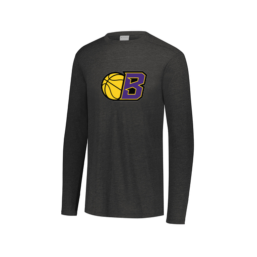 [FTLCUBBK-AXS-LOGO2] Decker Men's Tri-Blend T-Shirt - Long Sleeve (Adult XS, Black, Logo 2)