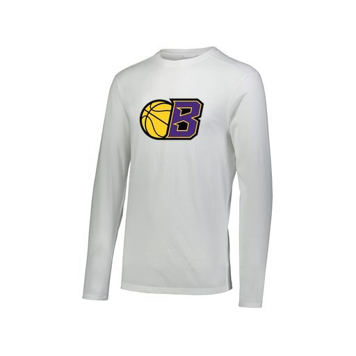 [FTLCUBWH-AXS-LOGO2] Decker Men's Tri-Blend T-Shirt - Long Sleeve (Adult XS, White, Logo 2)