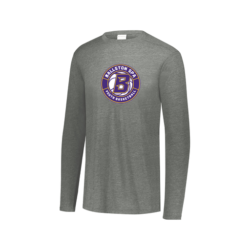 [FTLCUBGY-AXS-LOGO1] Decker Men's Tri-Blend T-Shirt - Long Sleeve (Adult XS, Gray, Logo 1)