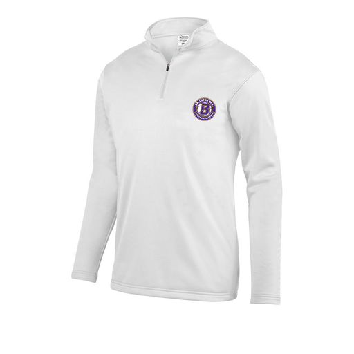 [FOLQFFWH-AS-LOGO1] Decker Men's FlexFleece 1/4 Zip (Adult S, White, Logo 1)