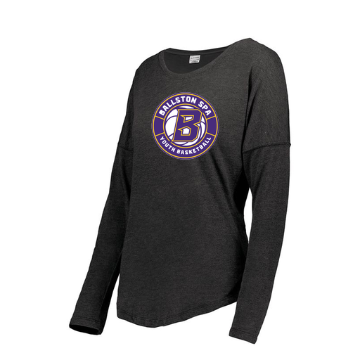 [FTLCUBBK-FAS-LOGO1] Decker Women's Tri-Blend T-Shirt - Long Sleeve (Female Adult S, Black, Logo 1)