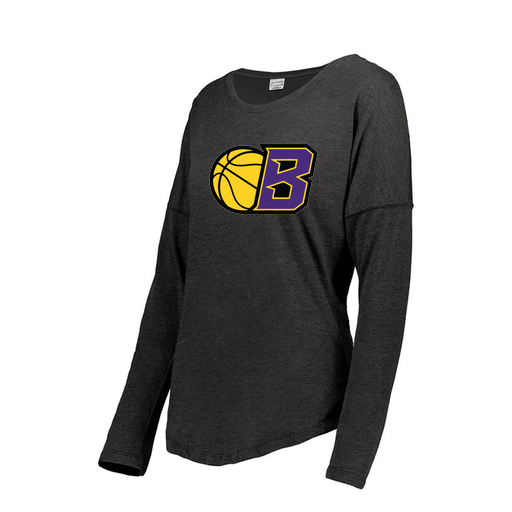 [FTLCUBBK-FAS-LOGO2] Decker Women's Tri-Blend T-Shirt - Long Sleeve (Female Adult S, Black, Logo 2)