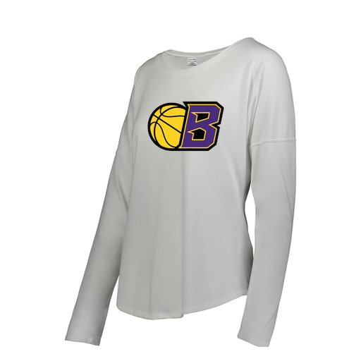 [FTLCUBWH-FAS-LOGO2] Decker Women's Tri-Blend T-Shirt - Long Sleeve (Female Adult S, White, Logo 2)