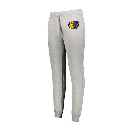 [229748.017.XS-LOGO2] Ladies 60/40 Fleece Jogger (Female Adult XS, Silver, Logo 2)