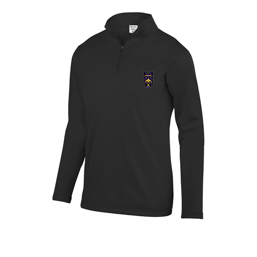 [FOLQFFBK-AS-LOGO4] Decker Men's FlexFleece 1/4 Zip (Adult S, Black, Logo 4)