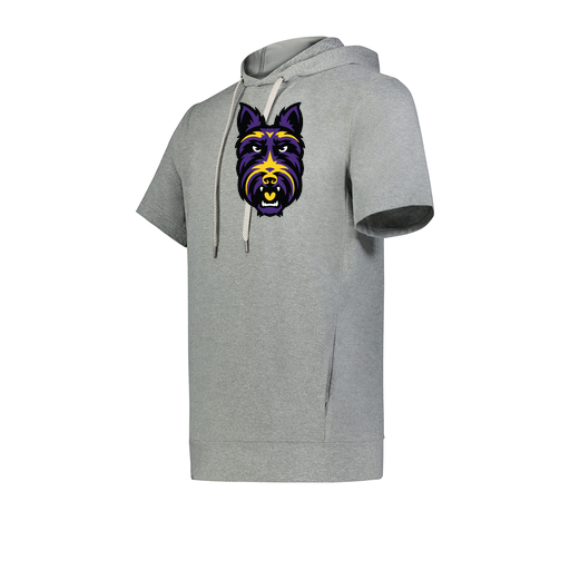 [222605-SIL-YS-LOGO4] YOUTH VENTURA SOFT KNIT SHORT SLEEVE HOODIE (Youth S, Silver, Logo 4)