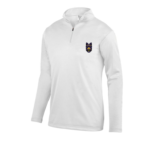 [FOLQFFWH-YS-LOGO4] Decker Youth FlexFleece 1/4 Zip (Youth S, White, Logo 4)