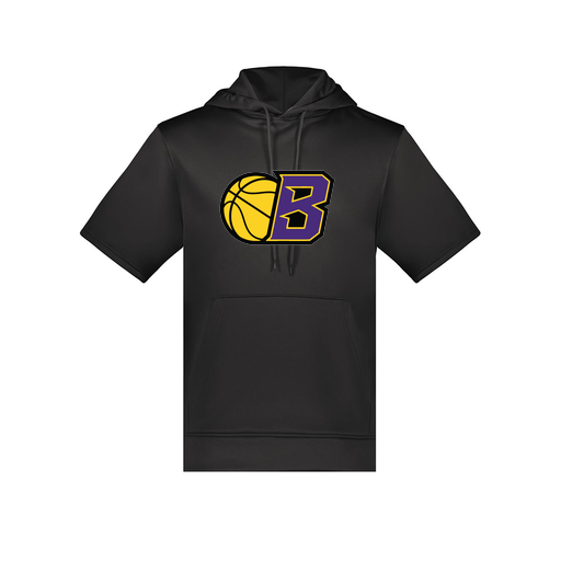 [6871.080.S-LOGO2] Men's Dri Fit Short Sleeve Hoodie (Adult S, Black, Logo 2)