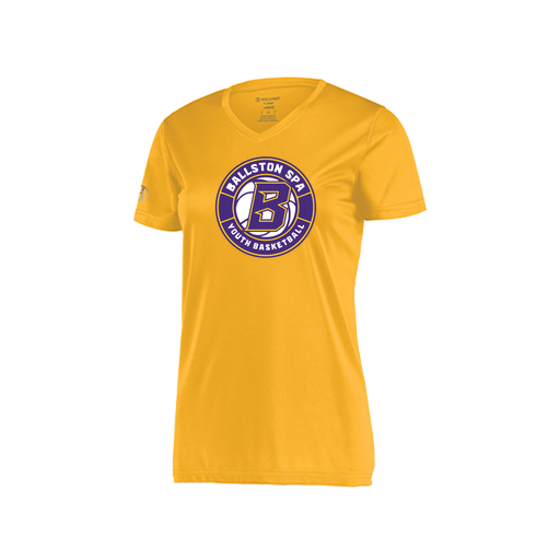 [222820.023.S-LOGO1] Ladies Movement Dri Fit Shirt (Female Adult S, Athletic Gold, Logo 1)