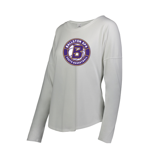 [FTLCUBWH-FAS-LOGO1] Decker Women's Tri-Blend T-Shirt - Long Sleeve (Female Adult S, White, Logo 1)