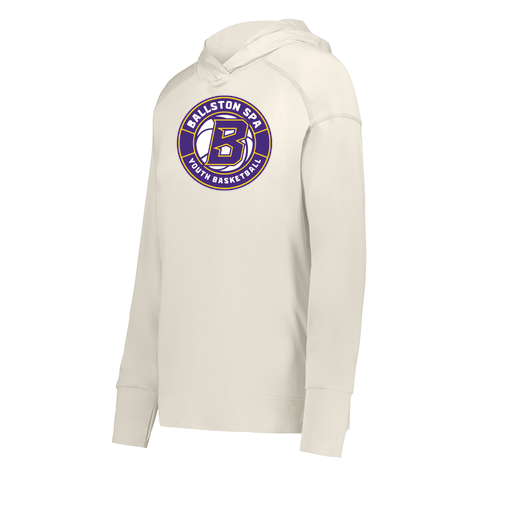 [222798-WHT-FAXS-LOGO1] Ladies Ventura Thin Knit Hoodie (Female Adult XS, White, Logo 1)