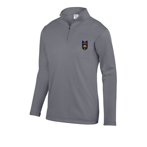 [FOLQFFGY-AS-LOGO4] Decker Men's FlexFleece 1/4 Zip (Adult S, Gray, Logo 4)