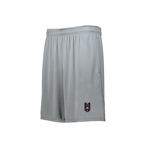 [229511.099.XS-LOGO4] Men's Swift Short (Adult XS, Silver, Logo 4)